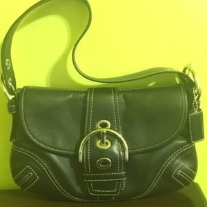 Coach Hobo Black Leather